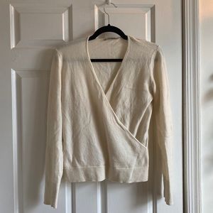 Everlane wrap cashmere sweater